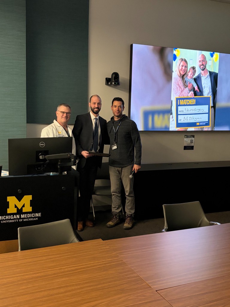 Match Day celebration - neurosurgery match at Michigan Medicine