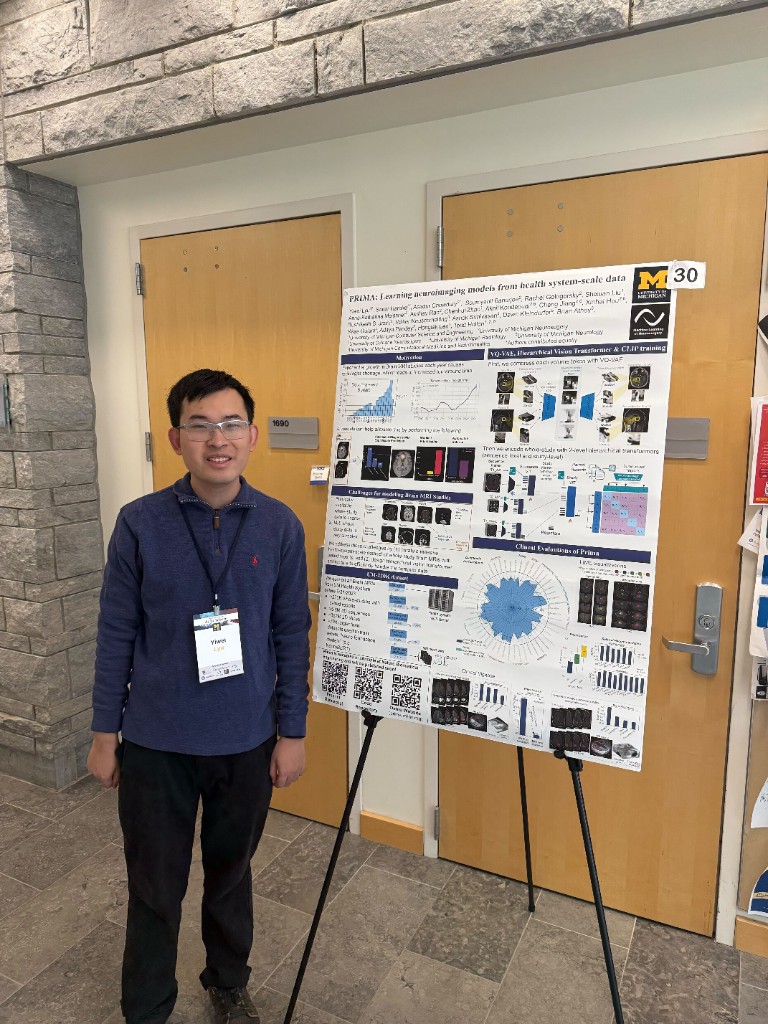 Yiwei Lyu with PRIMA poster