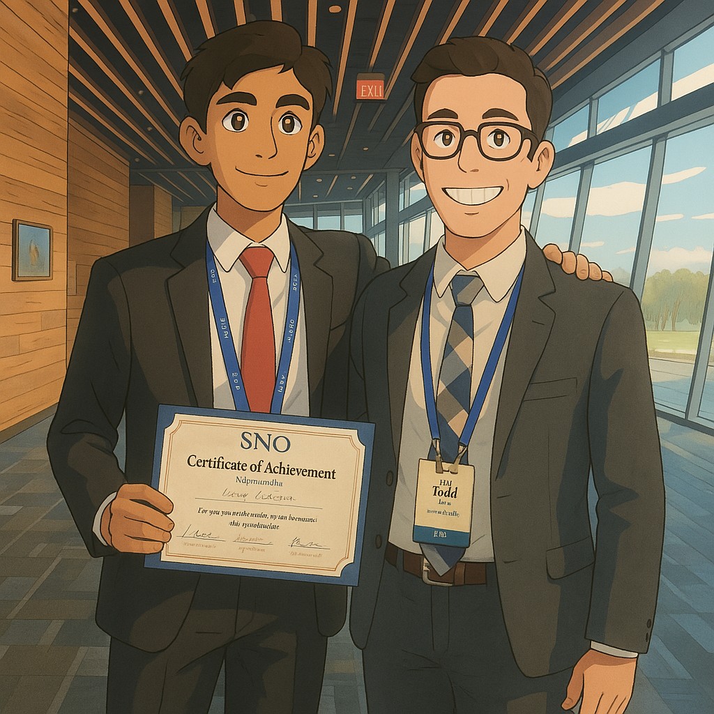 SNO meeting - certificate celebration (illustration)
